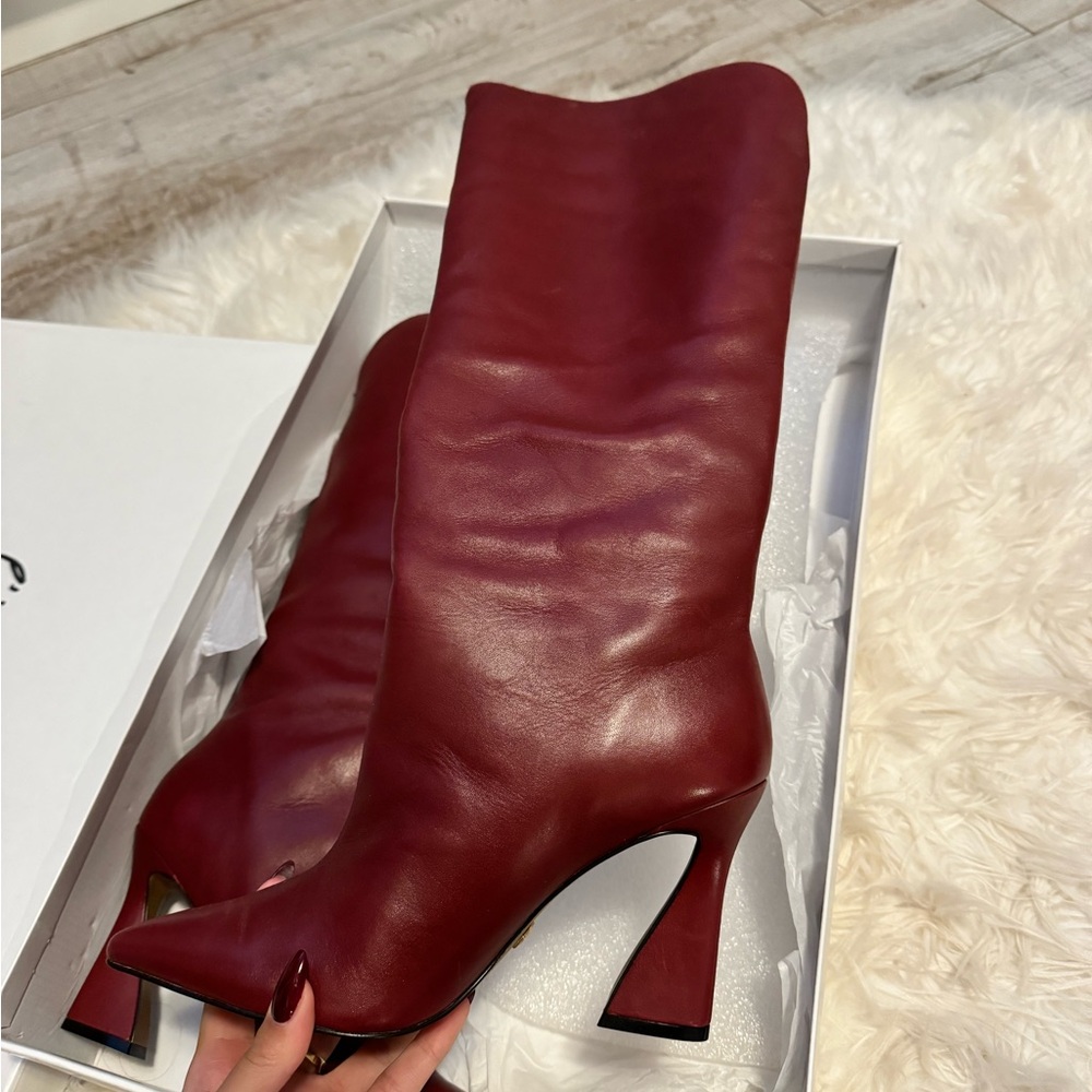 L'INTERVALLE Burgundy Heeled Boots